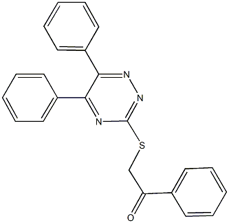 2-[(5,6-diphenyl-1,2,4-triazin-3-yl)sulfanyl]-1-phenylethanone Structure