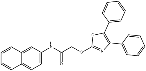 2-[(4,5-diphenyl-1,3-oxazol-2-yl)sulfanyl]-N-(2-naphthyl)acetamide Structure