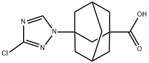 3-(3-氯-1H-1,2,4-三唑-1-基)金刚烷-1-羧酸 结构式