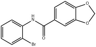 N-(2-bromophenyl)-1,3-benzodioxole-5-carboxamide Structure