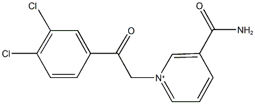 3-(aminocarbonyl)-1-[2-(3,4-dichlorophenyl)-2-oxoethyl]pyridinium Structure