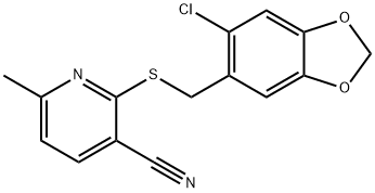 401576-10-1 2-{[(6-chloro-1,3-benzodioxol-5-yl)methyl]sulfanyl}-6-methylnicotinonitrile