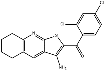 (3-amino-5,6,7,8-tetrahydrothieno[2,3-b]quinolin-2-yl)(2,4-dichlorophenyl)methanone,401580-09-4,结构式