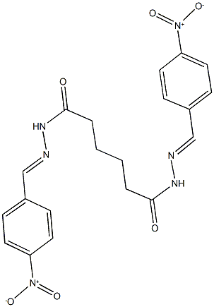 N'~1~,N'~6~-bis{4-nitrobenzylidene}hexanedihydrazide 结构式