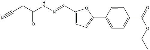 ethyl 4-{5-[2-(cyanoacetyl)carbohydrazonoyl]-2-furyl}benzoate Structure