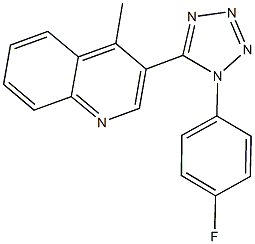3-[1-(4-fluorophenyl)-1H-tetraazol-5-yl]-4-methylquinoline Structure