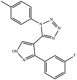 401616-20-4 5-[5-(3-fluorophenyl)-1H-pyrazol-4-yl]-1-(4-methylphenyl)-1H-tetraazole