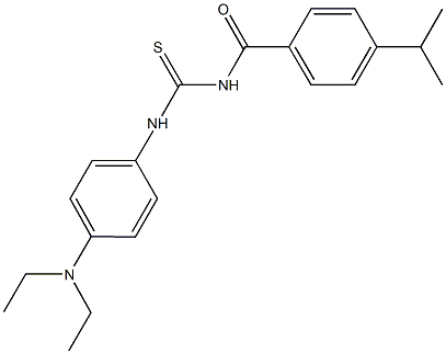 N-[4-(diethylamino)phenyl]-N'-(4-isopropylbenzoyl)thiourea Struktur