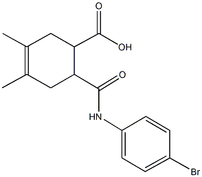 6-[(4-bromoanilino)carbonyl]-3,4-dimethyl-3-cyclohexene-1-carboxylic acid Structure