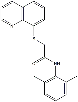 N-(2,6-dimethylphenyl)-2-(8-quinolinylsulfanyl)acetamide Structure