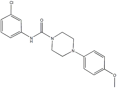 N-(3-chlorophenyl)-4-(4-methoxyphenyl)-1-piperazinecarboxamide 化学構造式