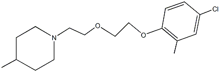 1-{2-[2-(4-chloro-2-methylphenoxy)ethoxy]ethyl}-4-methylpiperidine 化学構造式
