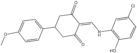 2-[(5-chloro-2-hydroxyanilino)methylene]-5-(4-methoxyphenyl)-1,3-cyclohexanedione Structure