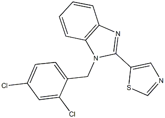 1-(2,4-dichlorobenzyl)-2-(1,3-thiazol-5-yl)-1H-benzimidazole Structure