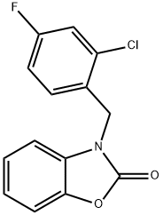 3-(2-chloro-4-fluorobenzyl)-1,3-benzoxazol-2(3H)-one Structure