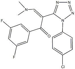 2-[1-(4-chlorophenyl)-1H-tetraazol-5-yl]-1-(3,5-difluorophenyl)-3-(dimethylamino)-2-propen-1-one,401825-38-5,结构式
