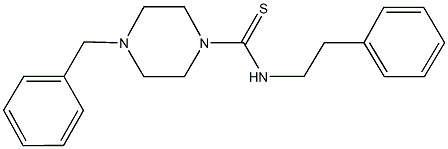 4-benzyl-N-(2-phenylethyl)-1-piperazinecarbothioamide 化学構造式