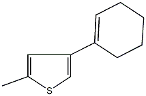 4-(环己-1-烯-1-基)-2-甲基噻吩, 40196-63-2, 结构式