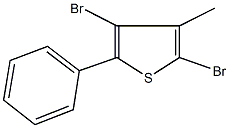 2,4-dibromo-3-methyl-5-phenylthiophene 结构式