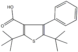 2,5-ditert-butyl-4-phenyl-3-thiophenecarboxylic acid,40196-85-8,结构式