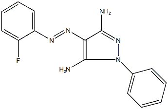 4-[(2-fluorophenyl)diazenyl]-1-phenyl-1H-pyrazole-3,5-diamine Structure