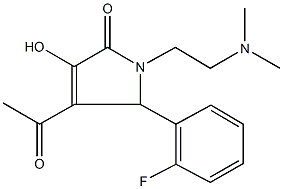 4-acetyl-1-[2-(dimethylamino)ethyl]-5-(2-fluorophenyl)-3-hydroxy-1,5-dihydro-2H-pyrrol-2-one Struktur