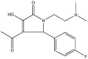 4-acetyl-1-[2-(dimethylamino)ethyl]-5-(4-fluorophenyl)-3-hydroxy-1,5-dihydro-2H-pyrrol-2-one Struktur