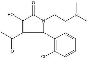 4-acetyl-5-(2-chlorophenyl)-1-[2-(dimethylamino)ethyl]-3-hydroxy-1,5-dihydro-2H-pyrrol-2-one Structure