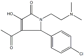 4-acetyl-5-(4-chlorophenyl)-1-[2-(dimethylamino)ethyl]-3-hydroxy-1,5-dihydro-2H-pyrrol-2-one Structure