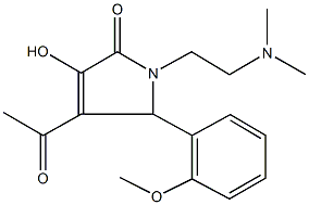 4-acetyl-1-[2-(dimethylamino)ethyl]-3-hydroxy-5-(2-methoxyphenyl)-1,5-dihydro-2H-pyrrol-2-one Struktur