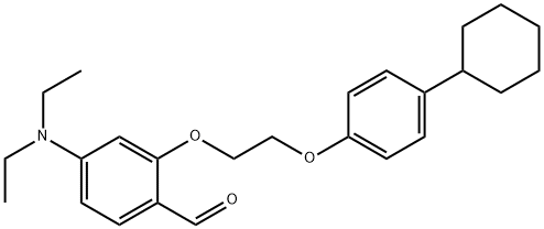 2-[2-(4-cyclohexylphenoxy)ethoxy]-4-(diethylamino)benzaldehyde,402598-11-2,结构式