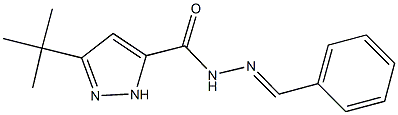 N'-benzylidene-3-tert-butyl-1H-pyrazole-5-carbohydrazide Structure