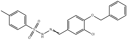 N'-[4-(benzyloxy)-3-chlorobenzylidene]-4-methylbenzenesulfonohydrazide Struktur
