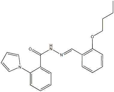 N'-(2-butoxybenzylidene)-2-(1H-pyrrol-1-yl)benzohydrazide Structure