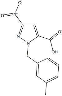 3-nitro-1-(3-methylbenzyl)-1H-pyrazole-5-carboxylic acid Struktur