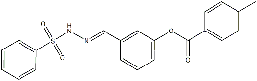3-[2-(phenylsulfonyl)carbohydrazonoyl]phenyl 4-methylbenzoate,402719-09-9,结构式
