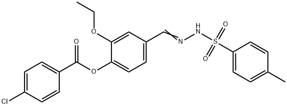 2-ethoxy-4-{2-[(4-methylphenyl)sulfonyl]carbohydrazonoyl}phenyl 4-chlorobenzoate Structure