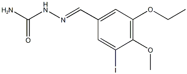 3-ethoxy-5-iodo-4-methoxybenzaldehydesemicarbazone Structure