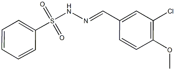 N'-(3-chloro-4-methoxybenzylidene)benzenesulfonohydrazide 化学構造式