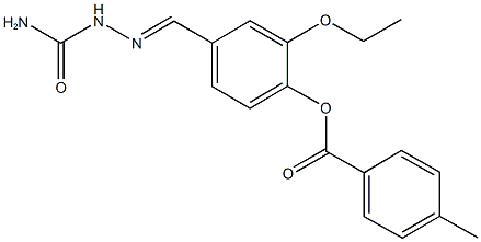 4-[2-(aminocarbonyl)carbohydrazonoyl]-2-ethoxyphenyl 4-methylbenzoate 结构式