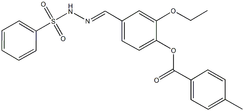 2-ethoxy-4-[2-(phenylsulfonyl)carbohydrazonoyl]phenyl 4-methylbenzoate Structure