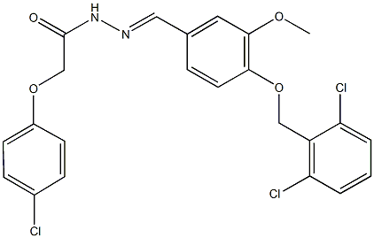 2-(4-chlorophenoxy)-N'-{4-[(2,6-dichlorobenzyl)oxy]-3-methoxybenzylidene}acetohydrazide Structure