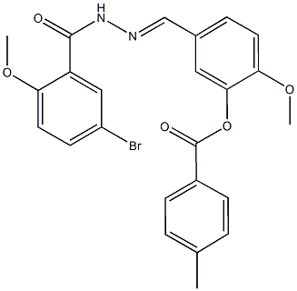 402772-32-1 5-[2-(5-bromo-2-methoxybenzoyl)carbohydrazonoyl]-2-methoxyphenyl 4-methylbenzoate