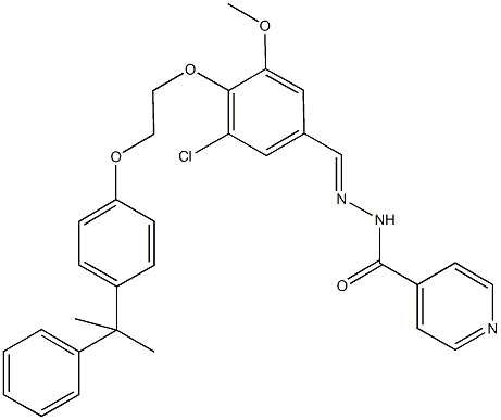 N'-(3-chloro-5-methoxy-4-{2-[4-(1-methyl-1-phenylethyl)phenoxy]ethoxy}benzylidene)isonicotinohydrazide|