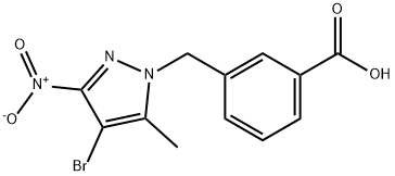 3-({4-bromo-3-nitro-5-methyl-1H-pyrazol-1-yl}methyl)benzoicacid,402773-22-2,结构式