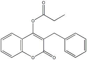 3-benzyl-2-oxo-2H-chromen-4-yl propionate Structure