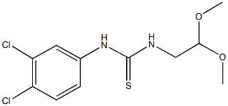N-(3,4-dichlorophenyl)-N'-(2,2-dimethoxyethyl)thiourea 结构式