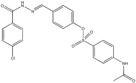 4-[2-(4-chlorobenzoyl)carbohydrazonoyl]phenyl 4-(acetylamino)benzenesulfonate Structure