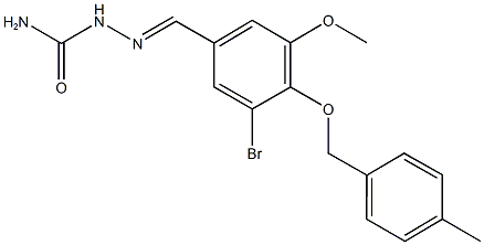 3-bromo-5-methoxy-4-[(4-methylbenzyl)oxy]benzaldehyde semicarbazone,402779-90-2,结构式