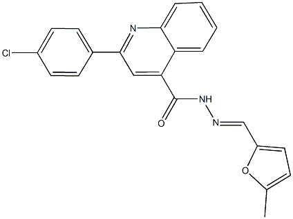 2-(4-chlorophenyl)-N'-[(5-methyl-2-furyl)methylene]-4-quinolinecarbohydrazide Struktur